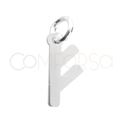 Colgante runa Fehu 4 x 9.5mm plata 925