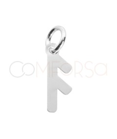 Colgante runa Ansuz 4.5 x 9.5mm plata 925