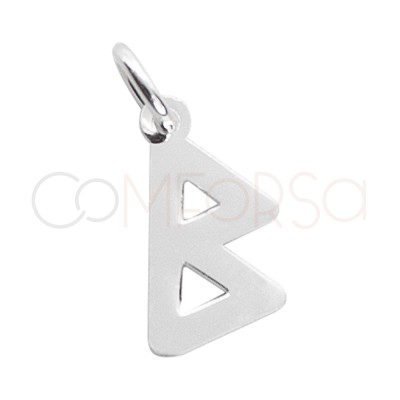 Colgante runa Berkana 5.4 x 9.5mm plata 925