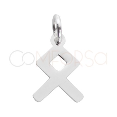 Colgante runa Odal 6.5 x 9.3mm plata 925