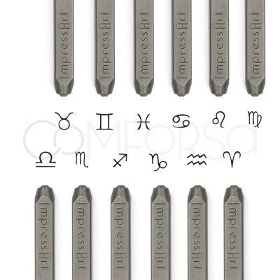 Francobolli in metallo segni oroscopo 3mm