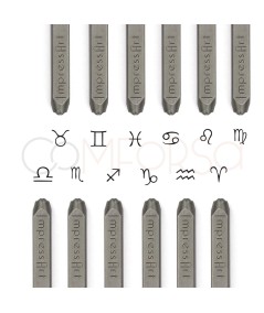 Francobolli in metallo segni oroscopo 3mm