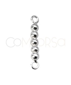 Distanziatore di 5 bolas 2 x 14mm argento 925