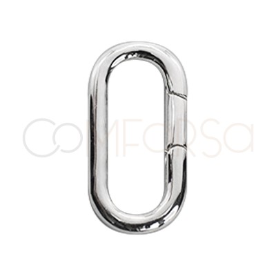 Chiusura ovale 12 x 23 mm con molla Argento 925