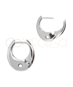 Creola forma ovale 13,6 x 15mm Argento 925