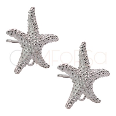 Orecchini stella di mare 18mm Argento 925