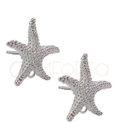 Orecchini stella di mare 18mm Argento 925