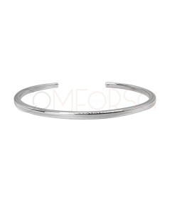 Bracciale filo quadro 70mm Argento 925