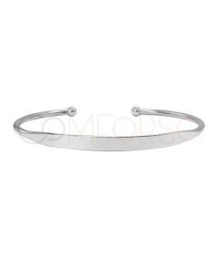 Bracciale semipiatto palla finale 64mm Argento 925