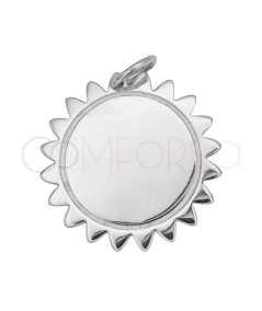 Ciondolo sole liscio 19,5mm Argento 925