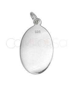 Ciondolo ovale Virgen del Rocío 13 x 20mm Argento 925