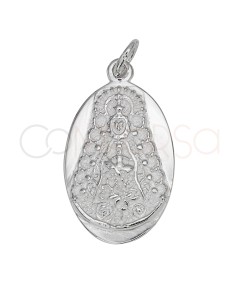 Ciondolo ovale Virgen del Rocío 13 x 20mm Argento 925