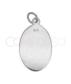 Ciondolo ovale Virgen de la Almudena 13 x 20mm Argento 925