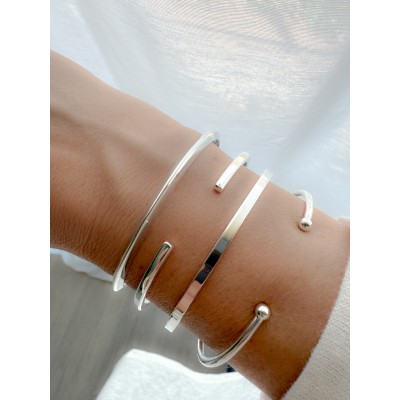 Bracciale filo quadro 70mm Argento 925