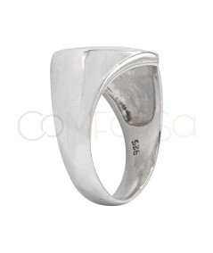 Anello sigillo cuore 18 x 14mm Argento 925