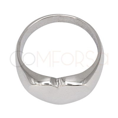 Anello sigillo cuore 18 x 14mm Argento 925