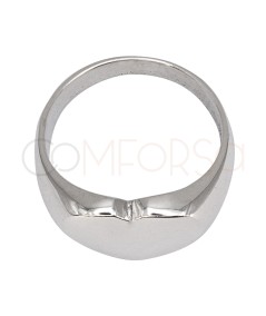 Anello sigillo cuore 18 x 14mm Argento 925