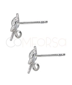 Orecchino con anello passante 10 x 10mm Argento 925