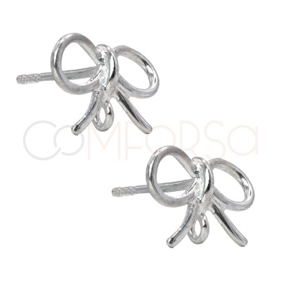 Orecchino con anello passante 10 x 10mm Argento 925