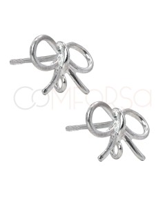 Orecchino con anello passante 10 x 10mm Argento 925