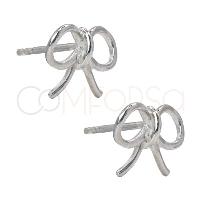 Orecchini fiocco 10 x 10mm Argento 925