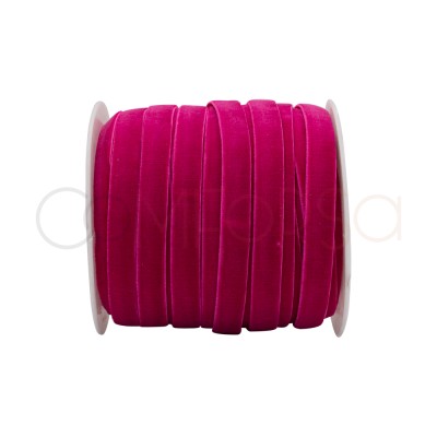 Fascia elastica in velluto rosa intenso 10mm