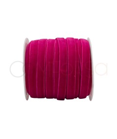 Fascia elastica in velluto rosa intenso 10mm