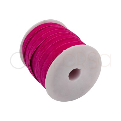 Fascia elastica in velluto rosa intenso 10mm