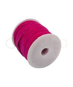 Fascia elastica in velluto rosa intenso 10mm