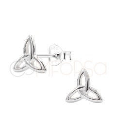 Orecchini triquettes celtici 8 x 7 mm Argento 925