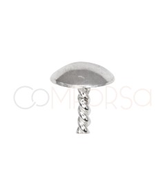 Rivetto semisfera 4.5 mm argento 925