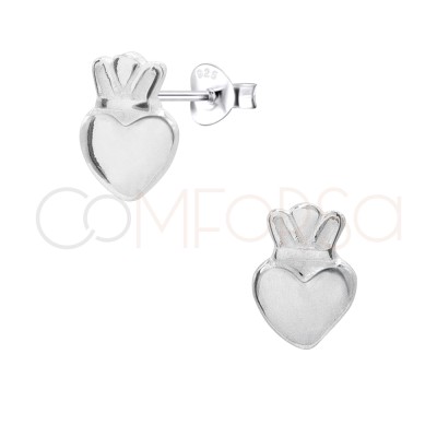 Orecchini a cuore sacro 5 x 7mm argento 925