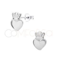 Orecchini a cuore sacro 5 x 7mm argento 925 placcato oro