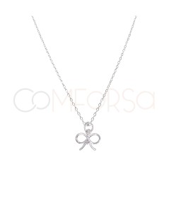 Collana fiocco argento 925