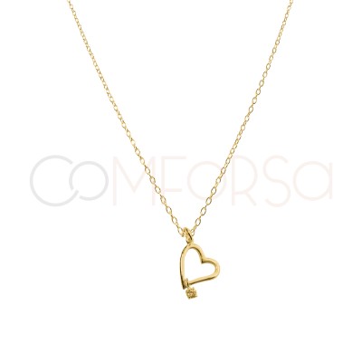 Collana a cuore zircone argento 925