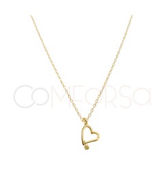 Collana a cuore zircone argento 925