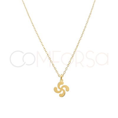 Collana Lauburu argento 925 placcato oro