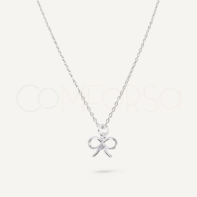 Collana fiocco argento 925