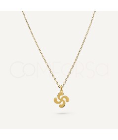 Collana Lauburu argento 925 placcato oro