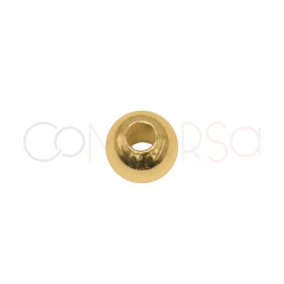 Sfera liscia 3 mm argento 925 placcato oro