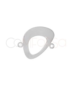 Distanziatore liscio ovale irregolare 16,4 x 15 mm argento 925