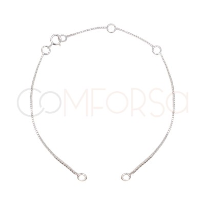 Bracciale veneziano 14 cm + 4 cm argento 925