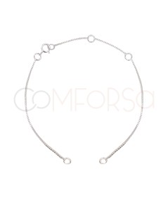 Bracciale veneziano 14 cm + 4 cm argento 925