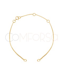 Bracciale veneziano 14 cm + 4 cm argento 925