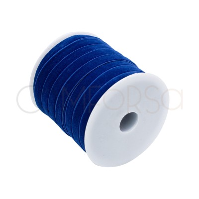 Elastico in velluto blu scuro 10 mm