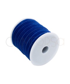 Elastico in velluto blu scuro 10 mm