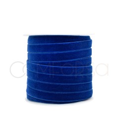 Elastico in velluto blu scuro 10 mm