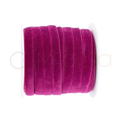 Fascia elastica in velluto rosa scuro 10 mm