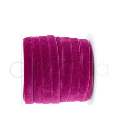 Elastico in velluto rosa scuro 10 mm