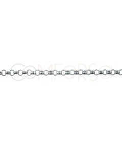 Bracciale rolo' tubo 4x3mm 18cm argento 925